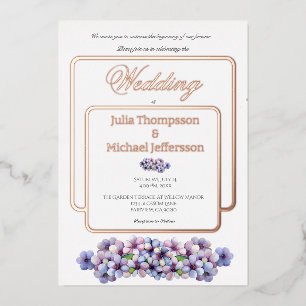 Romantic Poetic Lilac Watercolor Floral Wedding