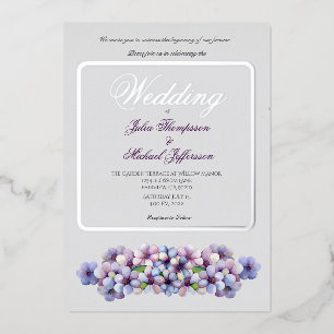 Romantic Poetic Lilac Watercolor Floral Wedding