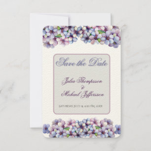 Romantic Poetic Lilac Watercolor Floral Wedding Invitation