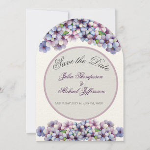 Romantic Poetic Lilac Watercolor Floral Wedding Invitation