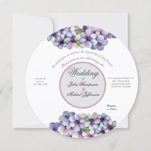 Romantic Poetic Lilac Watercolor Floral Wedding Invitation