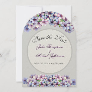 Romantic Poetic Lilac Watercolor Floral Wedding Invitation