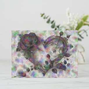 Romantic Poetry Lovers Timeless Embrace Heartfelt  Holiday Card