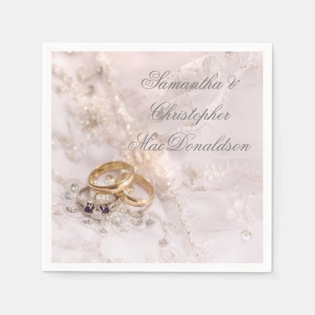 Romantic pretty chic elegant napkin (Front)