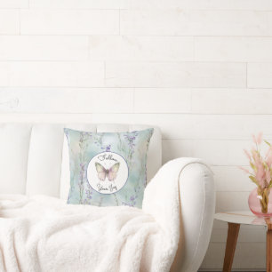 Romantic Pretty Lavender Flowers Cushion
