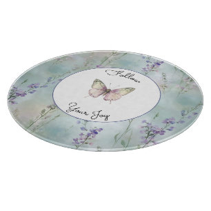 Romantic Pretty Lavender Flowers Cutting Board