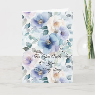 Romantic Pretty Lavender Flowers Love Wedding Card