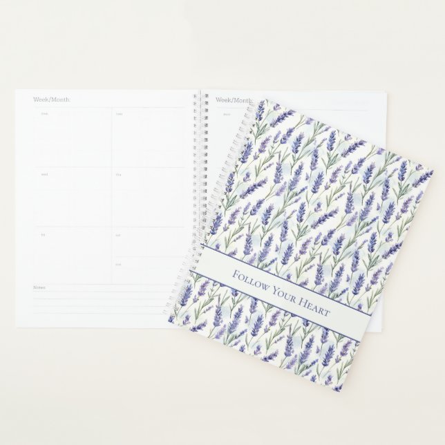 Romantic Pretty Lavender Purple Flowers Planner (Display)