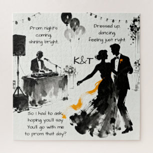 Romantic Promposal   Go to Prom with Me Jigsaw Puzzle