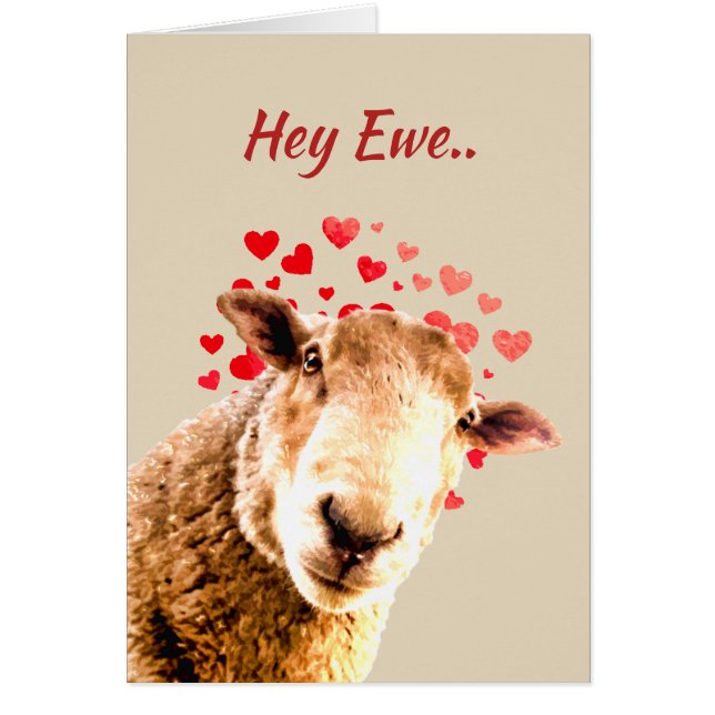 Romantic Pun Love Ewe  Funny Sheep Animal Humour (Front)