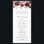 Romantic Purple Fall Floral Blooms Rustic Wedding Programme<br><div class="desc">A beautiful customisable floral wedding program. It features a watercolour floral garland of purple roses and peonies with eucalyptus and other greenery accents. Personalise by adding names,  wedding ceremony and a thank you message. These purple floral wedding programs are perfect for spring and fall weddings.</div>