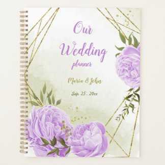 romantic purple flowers greenery wedding planner