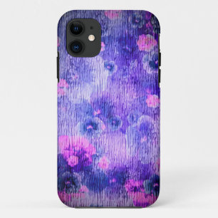 Romantic Purple Flowers Vintage Case-Mate iPhone Case