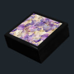 Romantic Purple Gold Iris Floral Bridal Shower Gift Box<br><div class="desc">Romantic Purple Gold Iris Floral Wedding Bridal Shower</div>