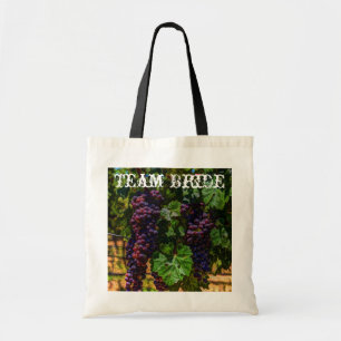 romantic purple Grapes vineyard winery wedding Tote Bag