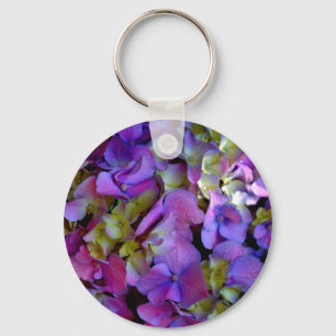 Romantic Purple Hydrangeas Key Ring