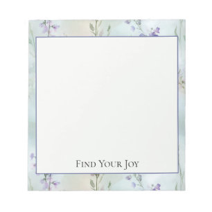 Romantic Purple Lavender Flowers Notepad