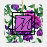 Romantic purple magenta pink watercolor peonies  ceramic ornament<br><div class="desc">Romantic purple magenta pink watercolor peonies. Beautiful purple peony watercolor ornament for your flower enthusiast! To access editing tools, scroll down to "Click to personalise". Once you are in Zazzle's design tool, you can edit fonts, placement, colour, sizing, and more! Part of a co-ordinated suite. See full collection here: https://www.zazzle.com/collections/beautiful_purple_magenta_pink_peonies-119135322640500641...</div>