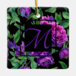 Romantic purple magenta pink watercolor peonies  ceramic ornament<br><div class="desc">Romantic purple magenta pink watercolor peonies. Beautiful purple peony watercolor ornament for your flower enthusiast! To access editing tools, scroll down to "Click to personalise". Once you are in Zazzle's design tool, you can edit fonts, placement, colour, sizing, and more! Part of a co-ordinated suite. See full collection here: https://www.zazzle.com/collections/beautiful_purple_magenta_pink_peonies-119135322640500641...</div>