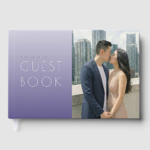 Romantic Purple Modern Photo Guest Book