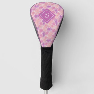Romantic Purple Roses Custom Monogram Golf Head Cover
