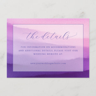 Romantic Purple Watercolor Gradient Enclosure Card