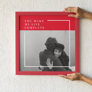 Romantic Quote and Photo   Valentines Gift Poster