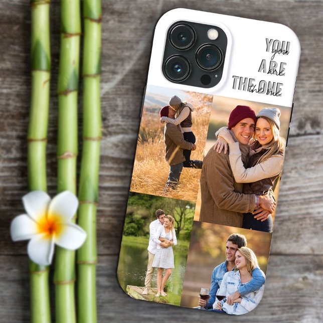 Romantic Quote Photo Collage You are The One White Case-Mate iPhone Case (Creator Uploaded)