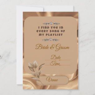 Romantic Quote Poster - "I Find You In Every Song" Invitation