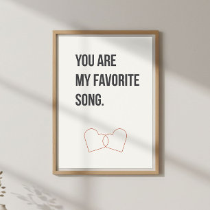 Romantic Quote Wall Art, Minimal Love Decor