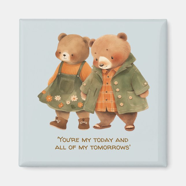Romantic Quotes Square Magnet (Front)