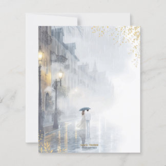 Romantic Rainy Night – Elegant Stationery Paper