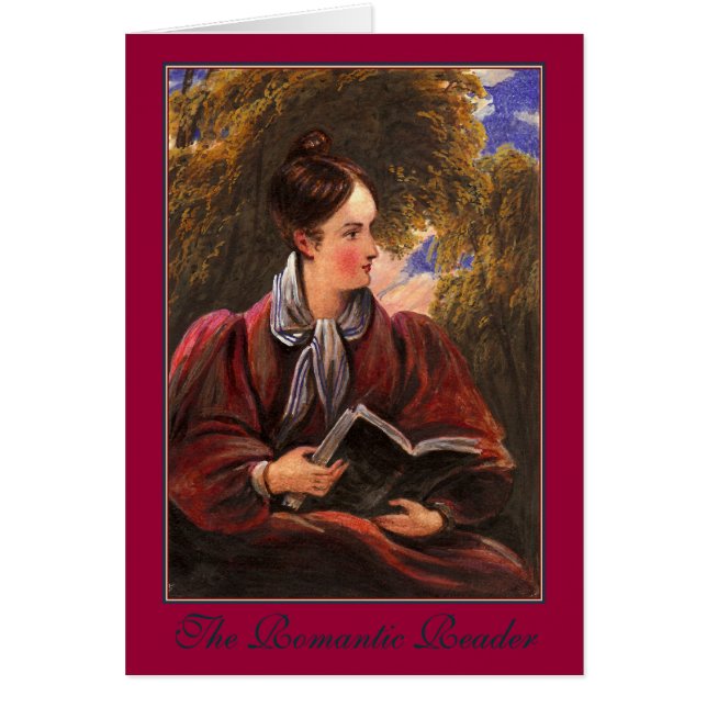 Romantic Reader Beautiful Woman With Book (Front)