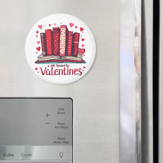 Romantic Reading Vibes Cosy Valentine Gift Magnet (In Situ (Fridge))
