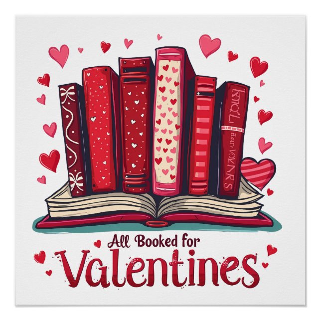 Romantic Reading Vibes Cosy Valentine Gift Poster (Front)