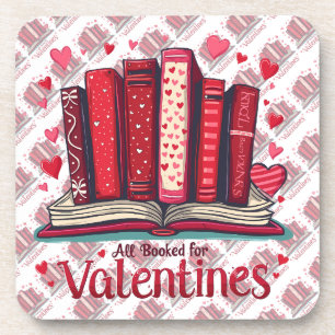 Romantic Reading Vibes Cozy Valentine Gift Coaster