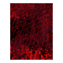 Romantic Red Abstract Wall Art Poster