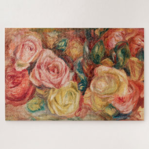 Romantic red and pink roses Pierre Auguste Renoir Jigsaw Puzzle