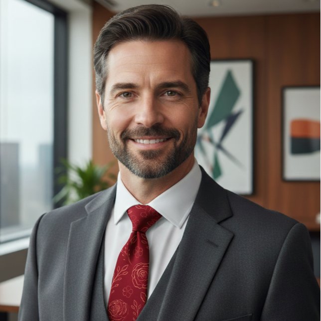 Romantic Red Floral Elegance Tie (Creator Uploaded)