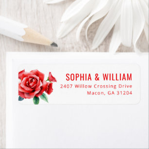 Romantic Red Floral Illustration