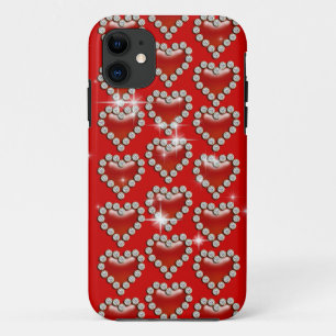 Romantic red heart pattern Case-Mate iPhone case
