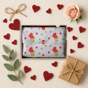 Romantic Red Heart Tissue Paper