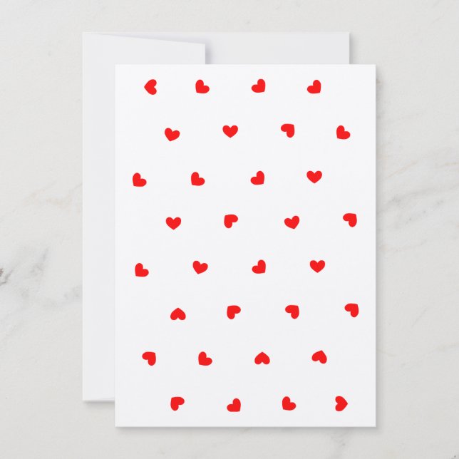 Romantic Red Hearts Blank Greeting Card (Front)