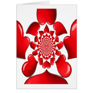 Romantic Red Hearts Pattern Art Print