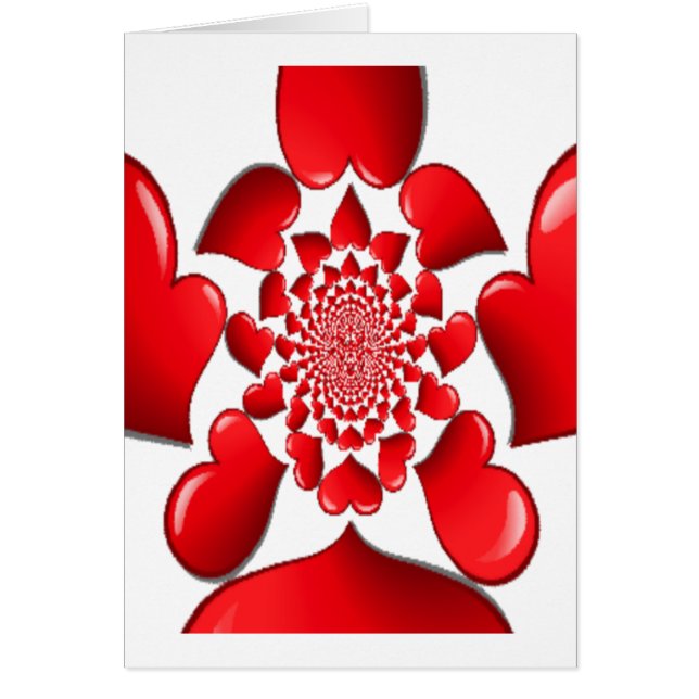 Romantic Red Hearts Pattern Art Print (Front)