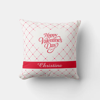 Romantic Red Hearts Personalized Valentine Cushion