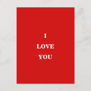 Romantic Red I Love You Valentine's Day Card