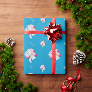 romantic red love heart with white bow romantic wrapping paper