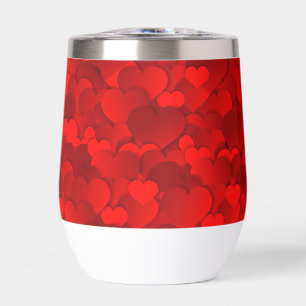 Romantic Red Love Hearts Texture Pattern-19909