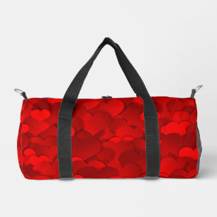 Romantic Red Love Hearts Texture Pattern-19909 Duffle Bag